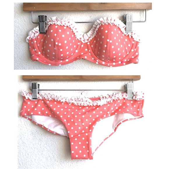 Victoria's Secret Swim Polka Dot Bikini Set 34C S - Picture 12 of 12